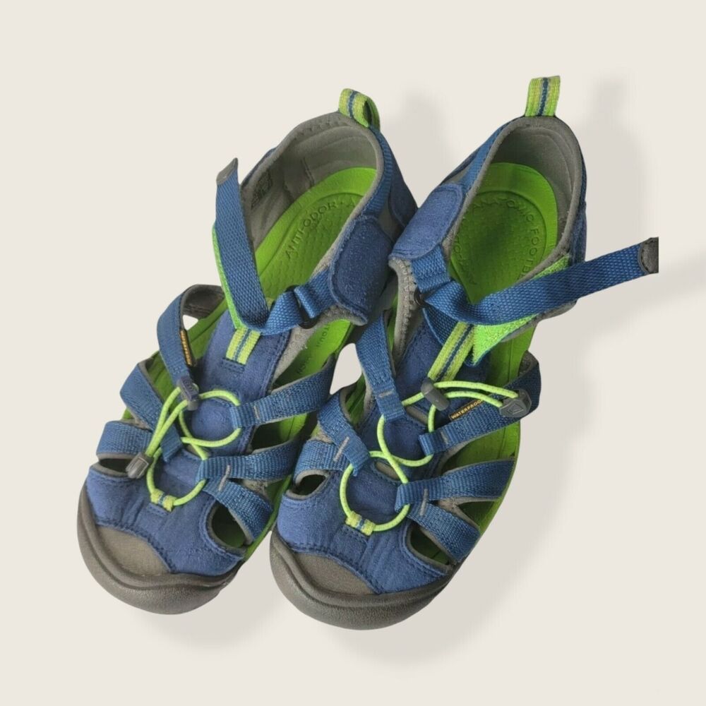 Keen Waterproof Blue and Green Sandals Women's 7‎ Anti Odor Anatomic Footbed